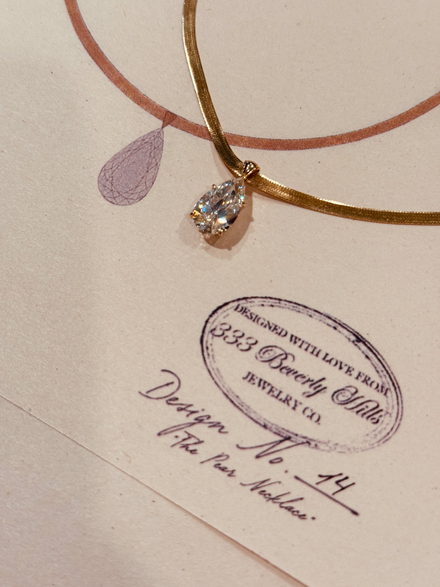 The Gold Pear Necklace