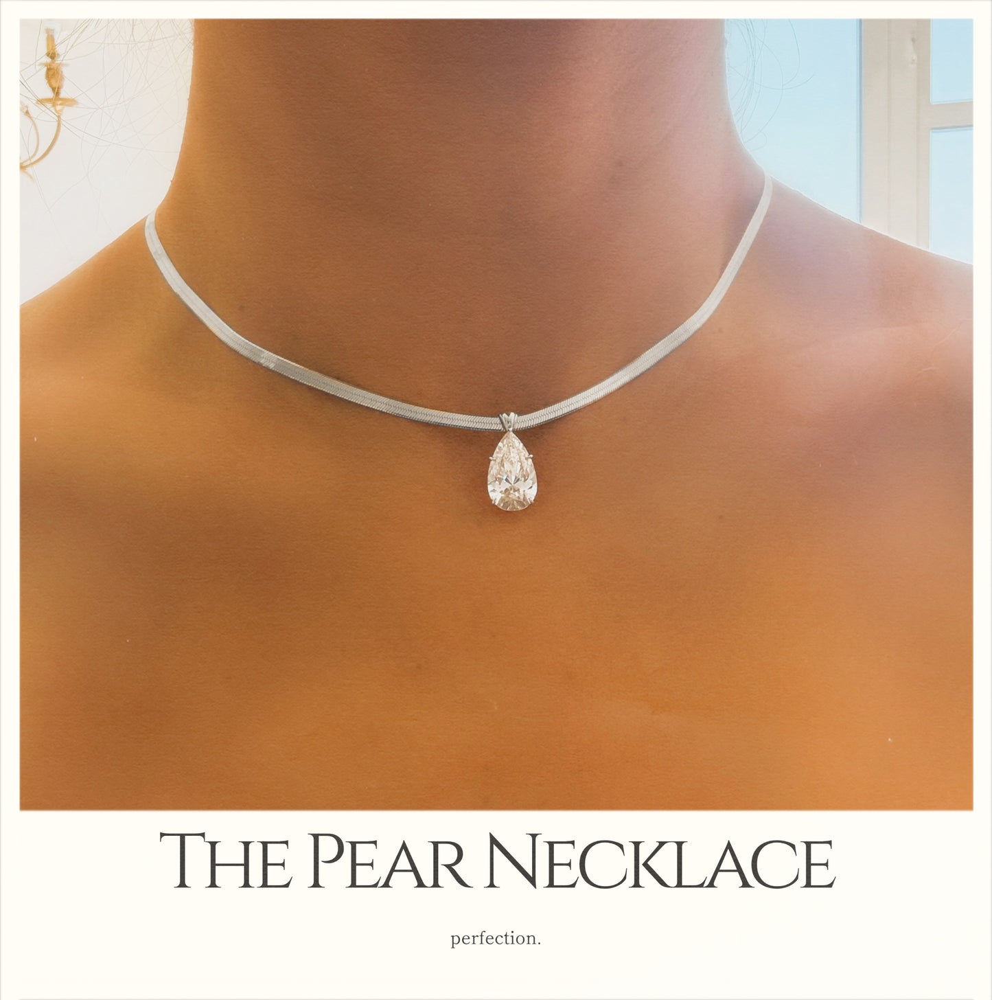The Silver Pear Necklace