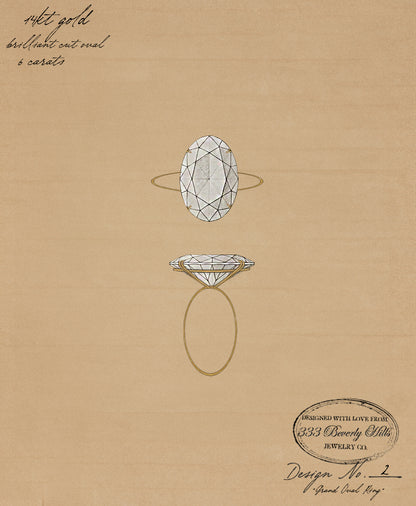 The 14KT Grand Oval Ring