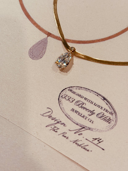 The Gold Pear Necklace