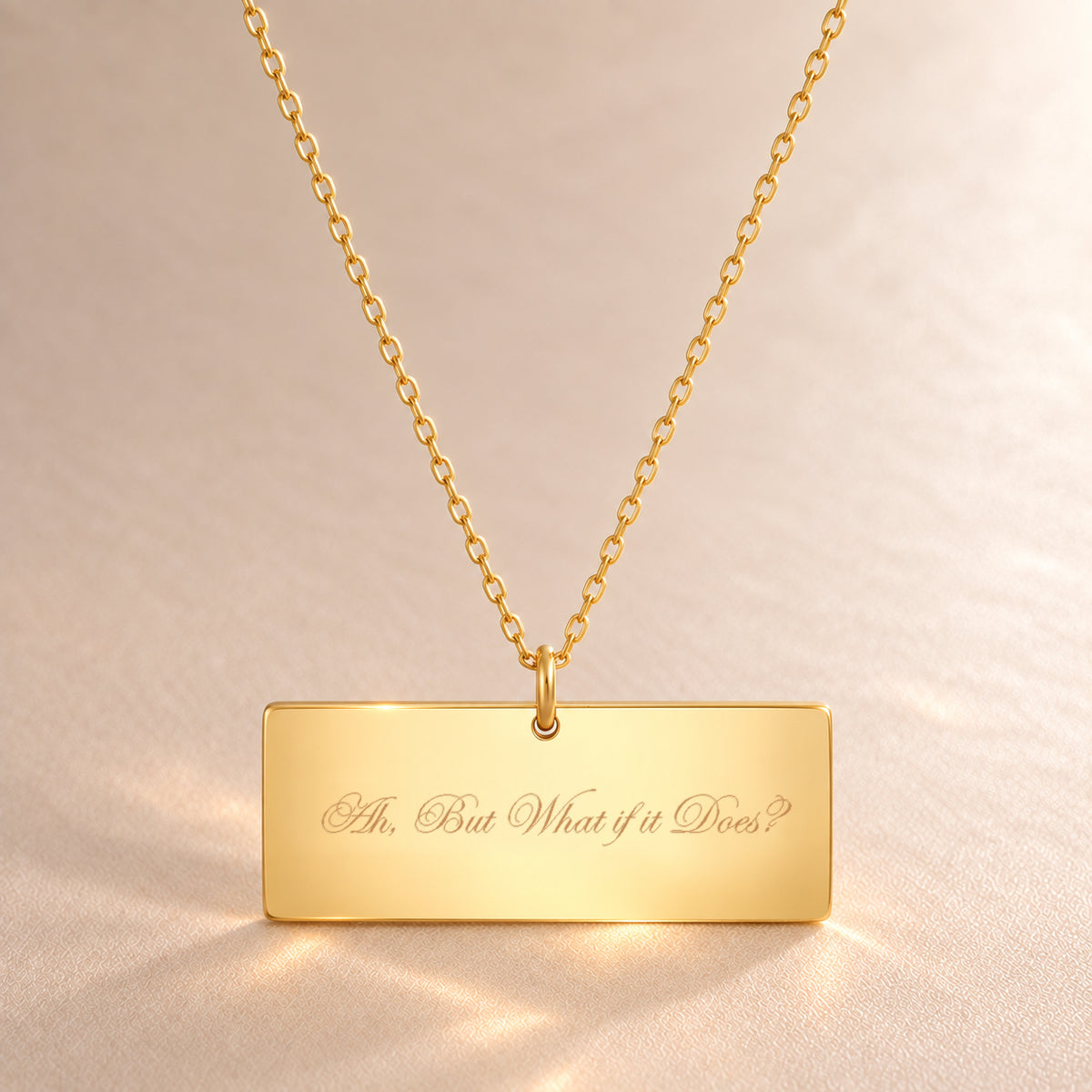 "AH, BUT WHAT IF IT DOES?" PENDANT