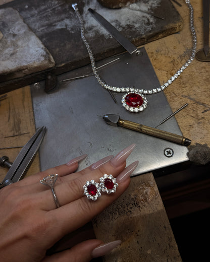 The Ruby Earrings