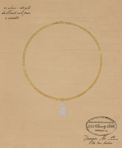 The Gold Pear Necklace