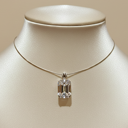 The Emerald Cut Pendant Necklace