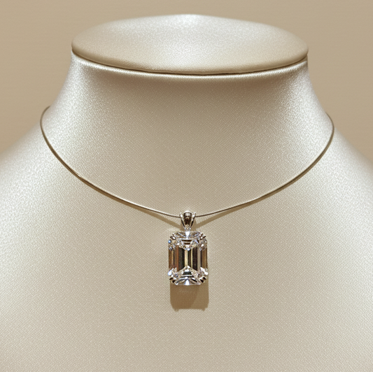 The Emerald Cut Pendant Necklace