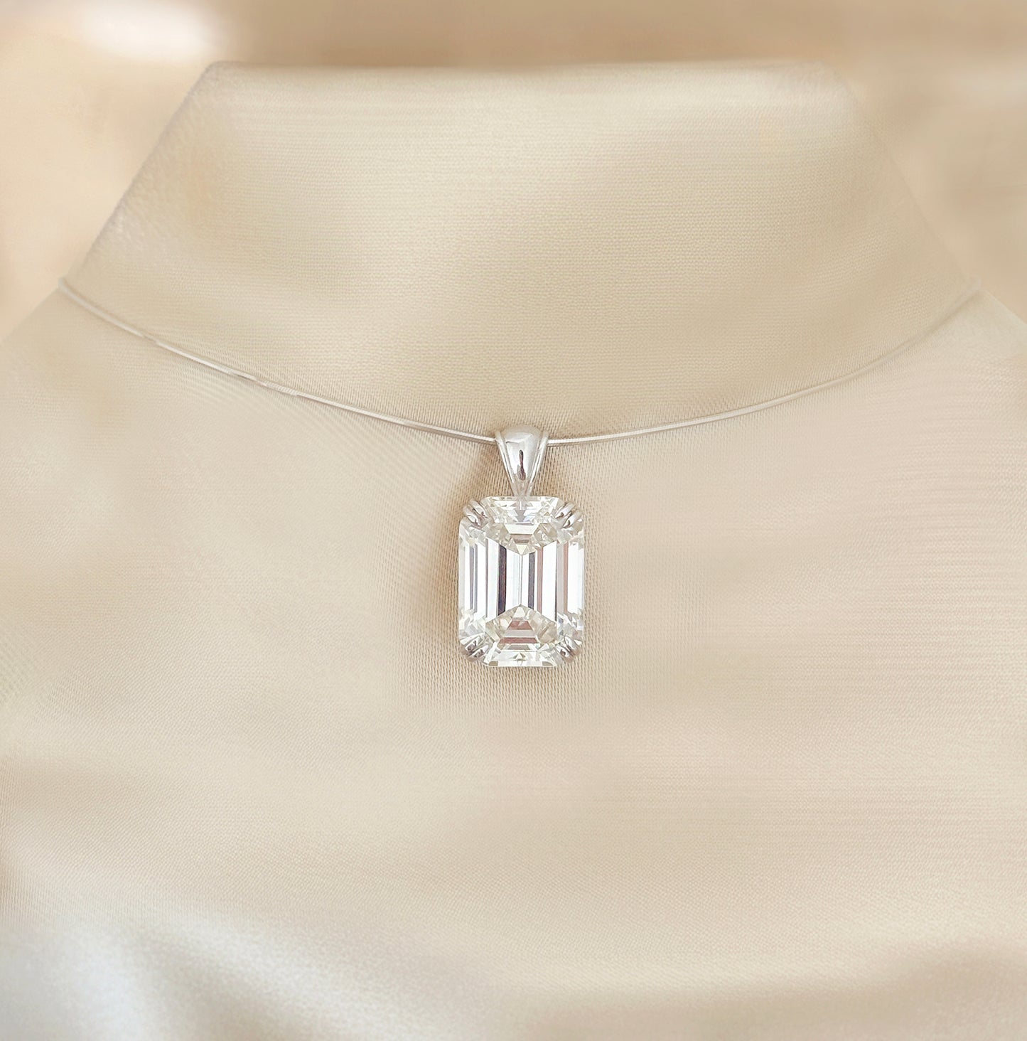 The Emerald Cut Pendant Necklace