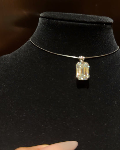 The Emerald Cut Pendant Necklace