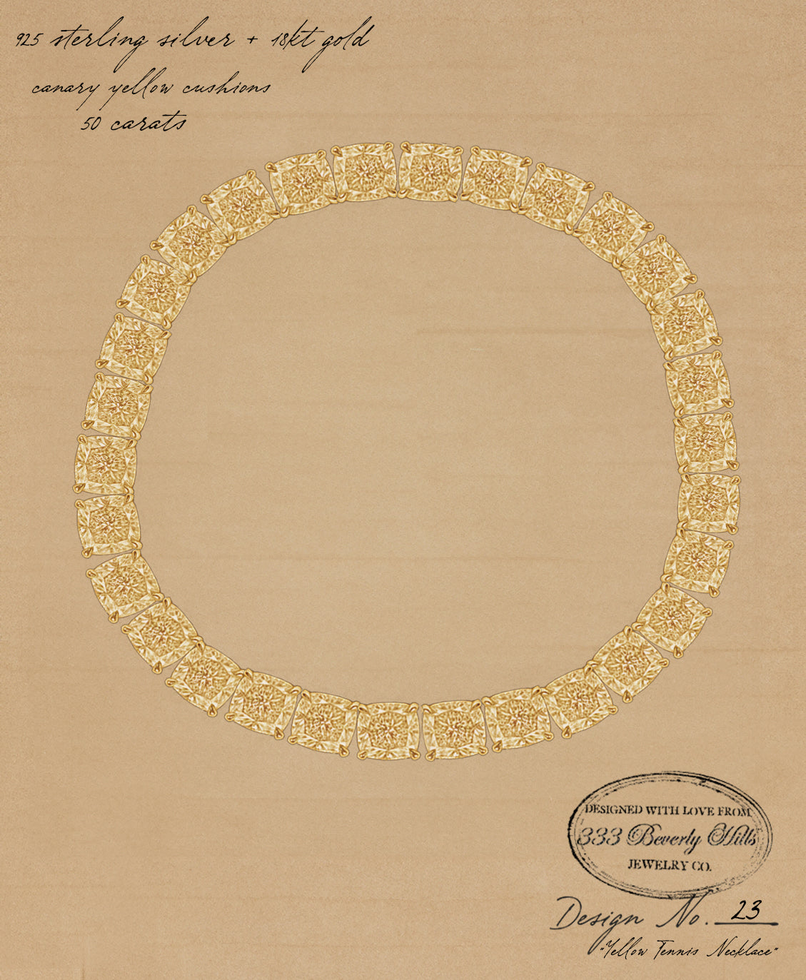 The Canary Tennis Necklace